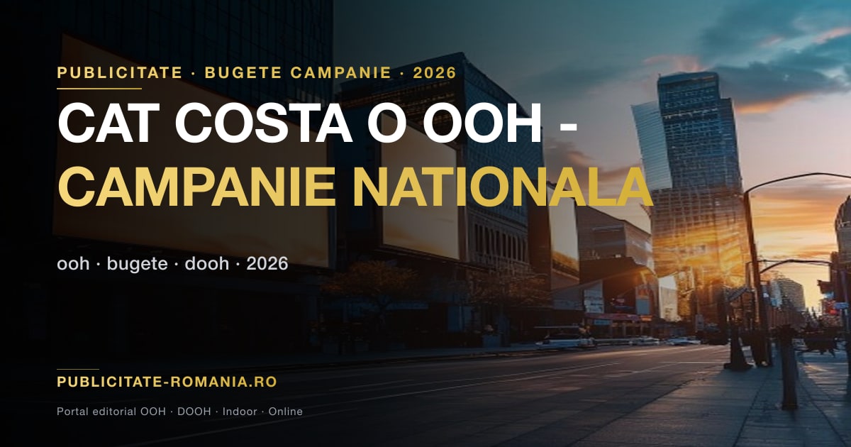 Analiza bugete campanii OOH nationale Romania 2026 - intervale de pret pe orase si formate