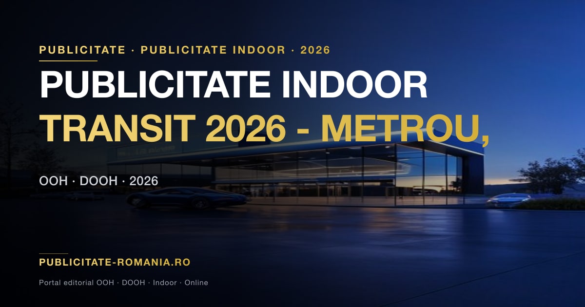 Publicitate indoor transit - metrou, autobuze, aeroport