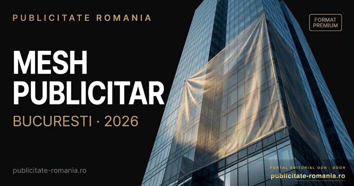 Mesh publicitar Bucuresti 2026 - ghid format premium pentru advertiseri
