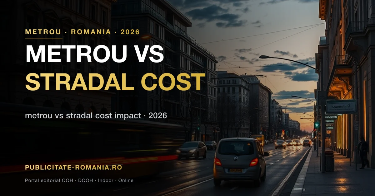 Comparatie publicitate metrou versus publicitate stradala Romania 2026