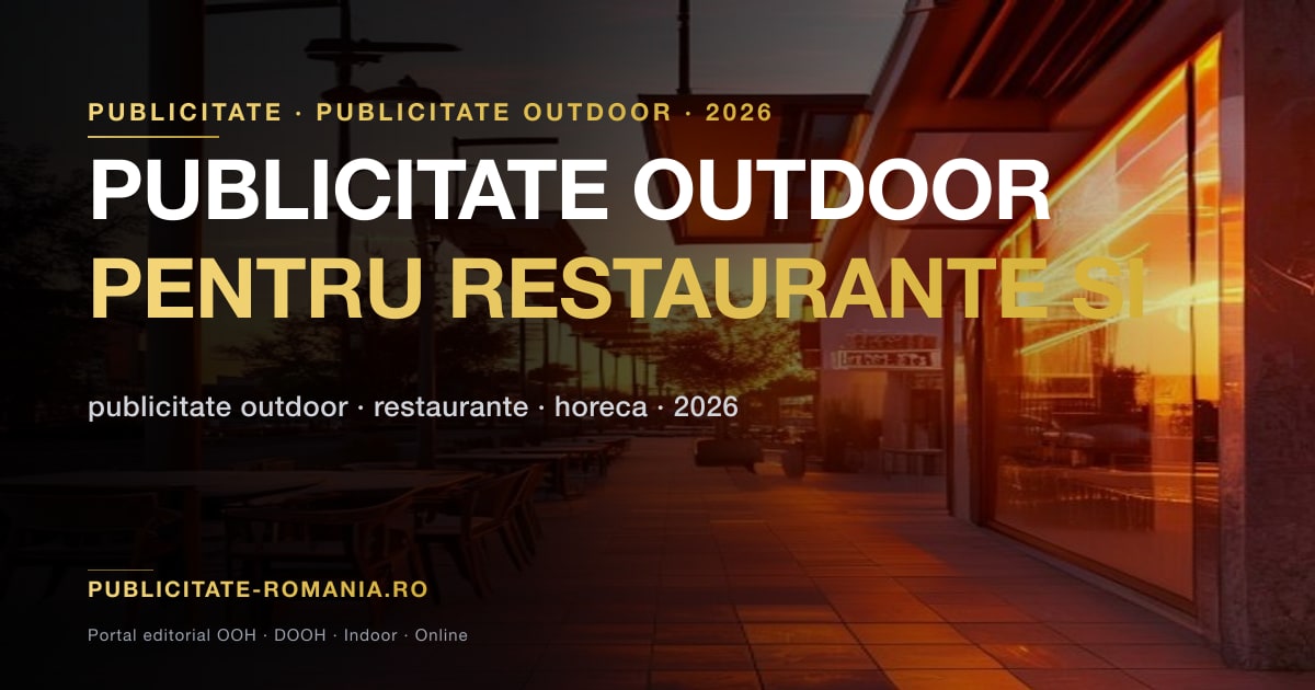Publicitate outdoor pentru restaurante si HoReCa 2026 - ghid practic
