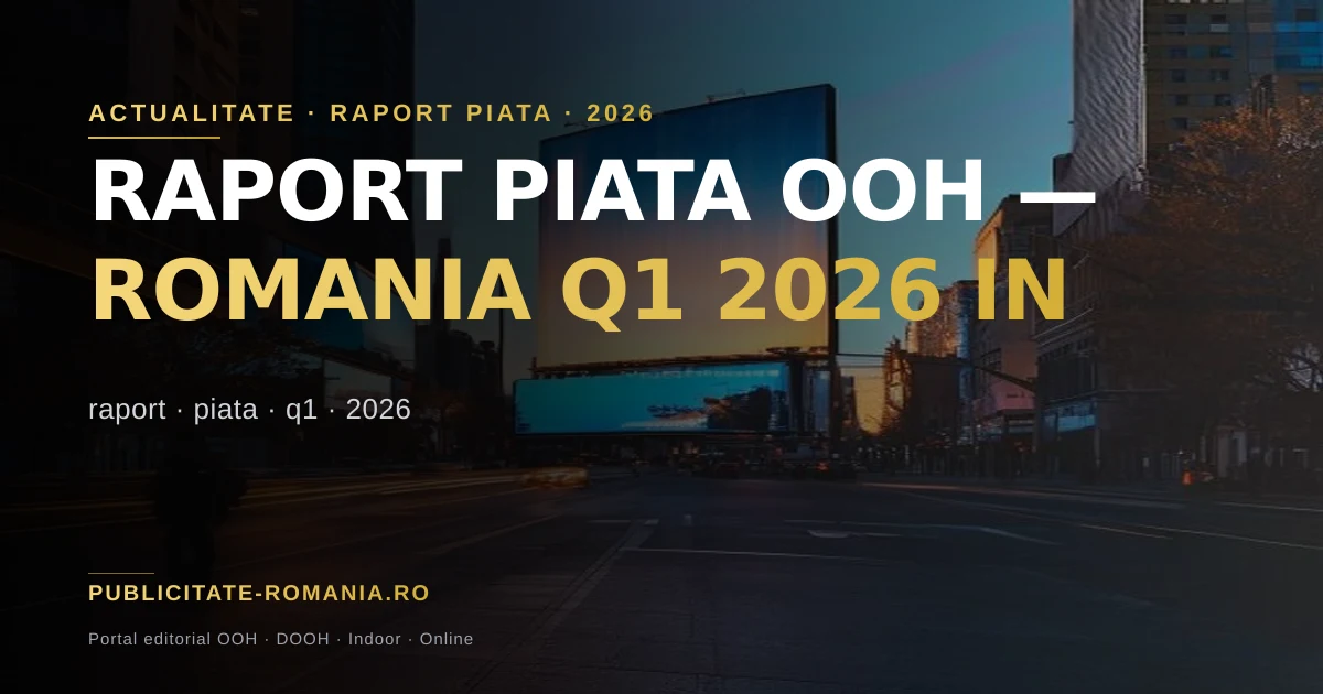 Panouri publicitare pe o artera urbana din Romania, ilustrand activitatea pietei OOH in Q1 2026